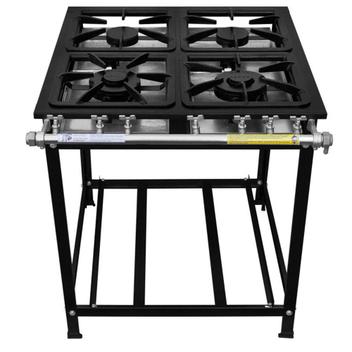 Fogão 4 Bocas Kenok Baixa Pressão Preto - Fbse4b.820