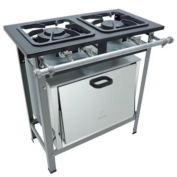 Fogão 2 Bocas Metalmaq Stori Max C/ Forno Cinza - M10