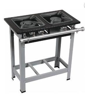 Fogão 2 Bocas Metalmaq Stori Premium 40x40 A. Pressão P6,5 Cinza - M6