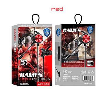 Fone De Ouvido Earphones Gamer Stereo Gm-d3 Com Microfone - Audio Mix ...