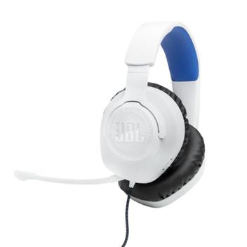 Fone de Ouvido Quantum 100p - Branco e Azul Jbl Jblq100pwhtblu