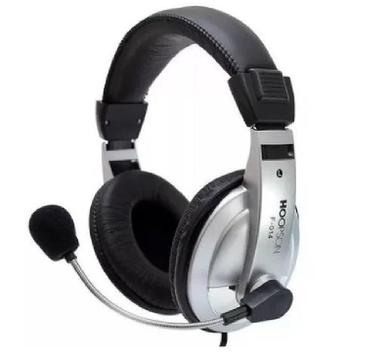 Fone De Ouvido Hoopson Headset C/Mic F-014 Prata/Preto - Headset com ...