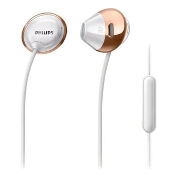 Fone de Ouvido Bi-auricular Com Controle Branco Metálico Philips She4205wt