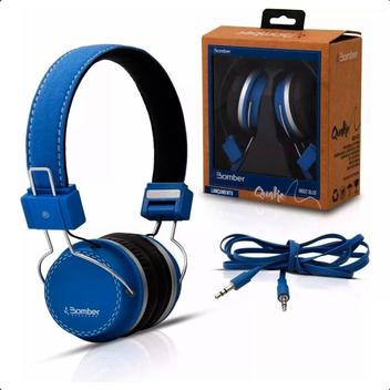 Fone de Ouvido Headphone Quake Azul Bomber Hb02