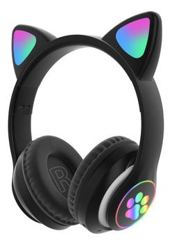 Fone Gatinho Sem Fio Led Bluetooth Infantil Orelha Gato Cat Cor da luz  Preto - IMP - Fone de Ouvido Bluetooth - Magazine Luiza