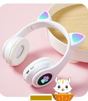 Fone Orelha de Gato Gatinho Cat 5.0 Bluetooth Ear Com Led Rgb Headphone  Original E11