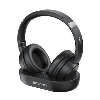 Fones de ouvido sem fio SKYCOMET para TV com base de transmissor - Fone ...