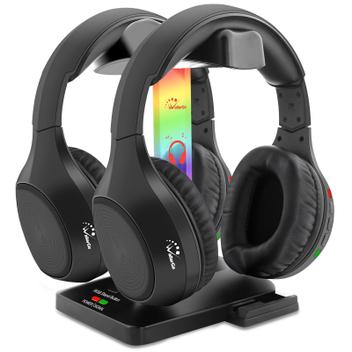 Fones de ouvido sem fio WallArge Dual para TV com transmissor 5.8G ...