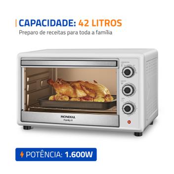 Forno 42l Mondial Branco - Elétrico - Grand Family Ii - 110v - Frn-42-w