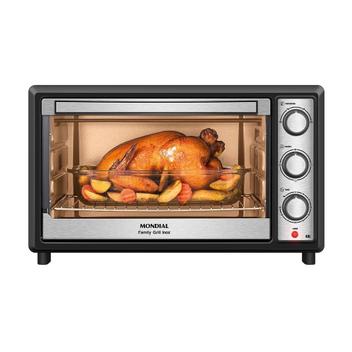 Forno 48l Mondial Preto/inox - Elétrico - Family Grill - 110v - Frn-48-bi