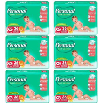 Fralda Personal Soft E Protect Extra Grande Xg 36u - Personal Baby - Fralda  Descartável - Magazine Luiza