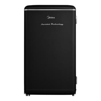 Geladeira/refrigerador 93 Litros 1 Porta Preto Retrô - Midea - Bivolt - Mdrd142rtd303