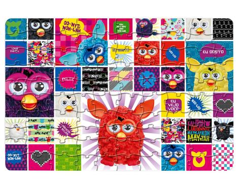 Quebra Cabeça Furby com Adesivos 60 peças 41236