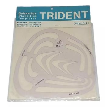 Gabarito Desenho Curvógrafo Trident D-7 - Gabarito para Desenho ...