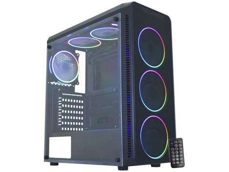 Gabinete Gamer K-Mex Infinity Streamer 2 CG-09G8 - RGB ATX 6 FANs