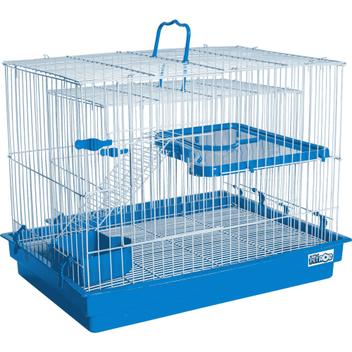 Gaiola para Coelho/Porquinho da Índia/Chinchila com Andar - Azul Alt 42 ...