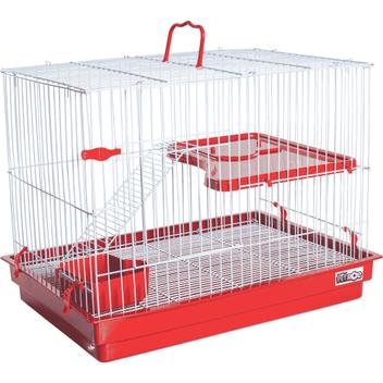 Gaiola para Coelho/Porquinho da Índia/Chinchila com Andar - Vermelha ...