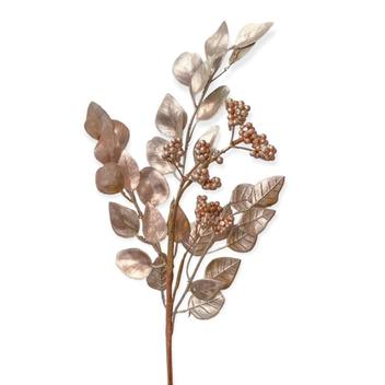 GALHO C/FOLHAS E BERRY NUDE 60cm - Raffaello Decor - Galho Decorativo