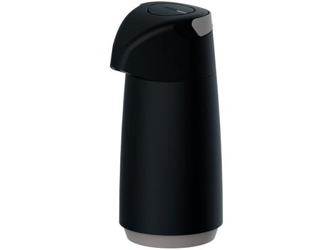 Garrafa Térmica Com Bomba em Plástico Preto - Exata 1L (61639/103