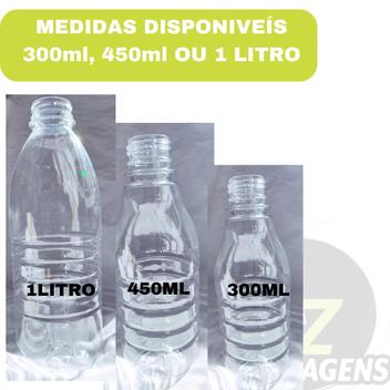 Garrafas PET 50 Unidades Transparente Cristal com Tampa e Lacre ...