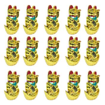 Gato Manekineko Kit 4 Und Atrai Dinheiro Prosperidade Fortuna Maneki Neko  Gatinha Da Sorte