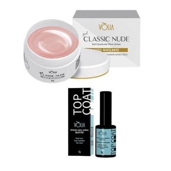 Gel Classic Nude Volia 24g + Top Coat Matte 9g Vòlia - Top Coat
