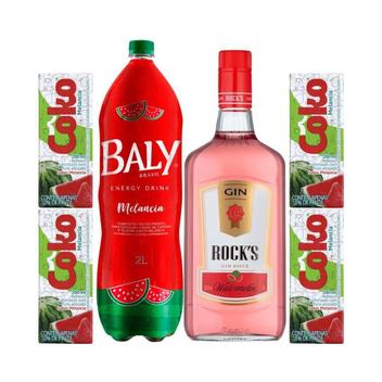 Gin Rock'S Melancia 1L + Energético Baly 2L + 4 Coko - Bebidas ...