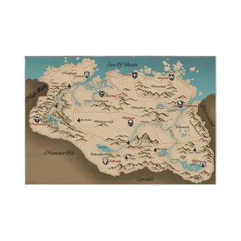 Poster The Elder Scrolls V: Skyrim - Illustrated Map | 3+1 FREE