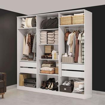 Guarda-Roupa Adapt 4 Gavetas 8 Prateleiras Branco - Kappesberg - Closet ...