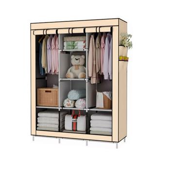 Guarda Roupa Solteiro Dobrável Arara Organizadora Bege - Dolce Home ...