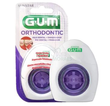 Gum fio dental ortodôntico c/ ponta rígida (50 usos) - Fio Dental ...