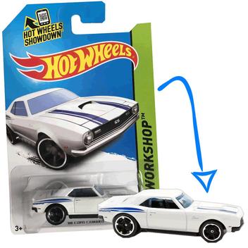 HOT WHEELS Camaro Copo 68 Chevrolet Branco Mattel BFF03 - Carrinho