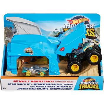 Hot Wheels Pista Monster Trucks Lançadores Radicais Shark - GKY03 - Mattel  - Pistas - Magazine Luiza