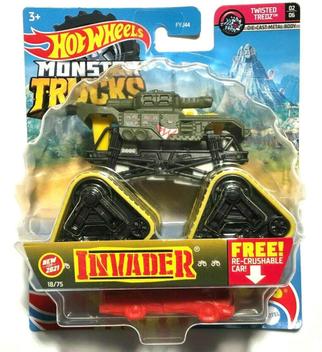 Hot Wheels Monster Trucks 1:64 FYJ44 - Invader Verde - Mattel