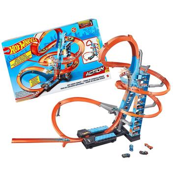 Brinquedo Infantil Pista Hot Wheels Pista Torre De Colisao Aerea Mattel -  Papellotti