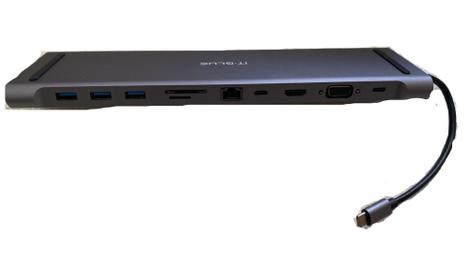 Hub Adaptador 11 Em 1 Tipo C Usb 3.0 Hdmi Rj45 Micro Sd Tf - IT-BLUE ...
