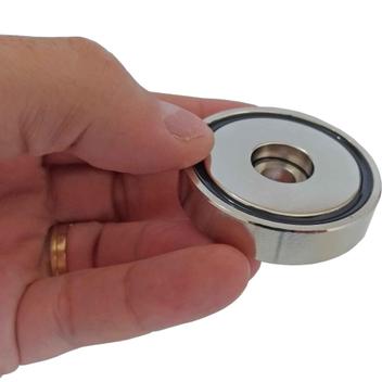 Imã De Neodímio Fixador Até 80 Kilos De Tração Ima Magnetico Revestido ...