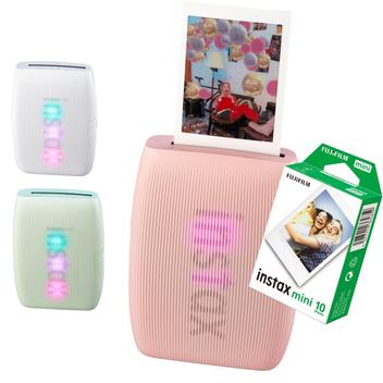 Impressora Fotográfica Fujifilm Instax 3 Rosa Transferência Térmica Colorida Usb e Wi-fi Bivolt