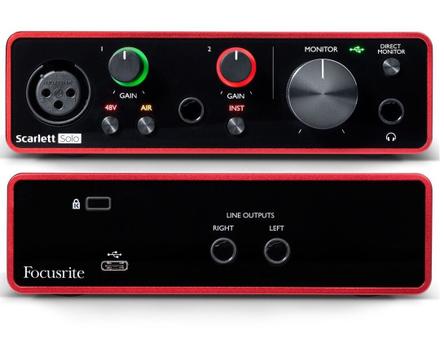 Interface De Áudio Focusrite Scarlett Solo 3rd Gen