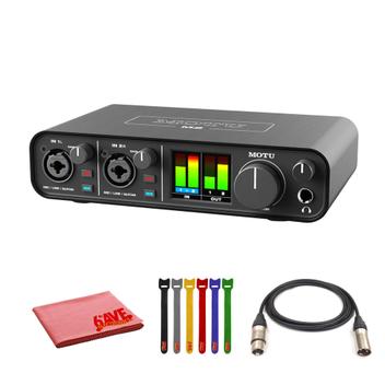 Interface de áudio-MIDI MOTU M2 USB-C com cabo XLR de 3 m - Acessórios ...