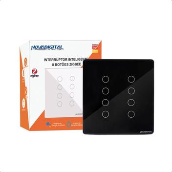 Interruptor Inteligente 8 Botões Zigbee Novadigital Preto - Nova ...