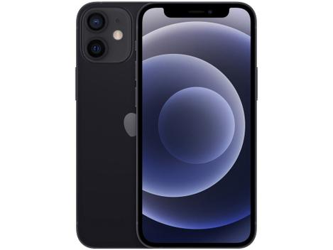 iPhone 12 Mini Apple 64GB Preto 5,4” - Câm. Dupla 12MP iOS