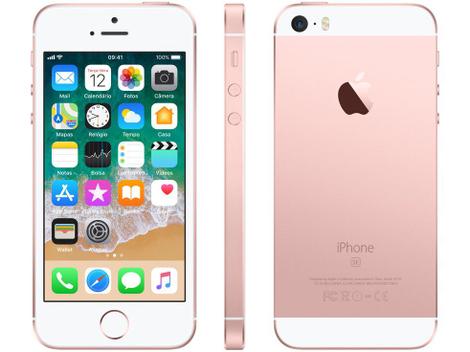iPhone SE Apple 16GB Ouro Rosa 4G Tela 4” Retina - Câm. 12MP iOS
