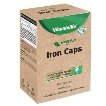 Iron Caps Alto Teor de Ferro Vegan 60 Cápsulas Vitaminlife - Vitaminas ...