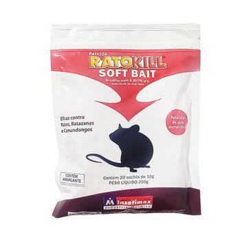 Isca Fresca Soft Bait para Ratos - 400g com 40 Sachês de 10g para ...