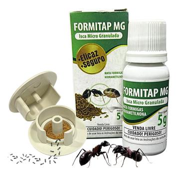 Isca Granulada para Controle de Formigas 5g Formicida Kit com 1 Porta ...