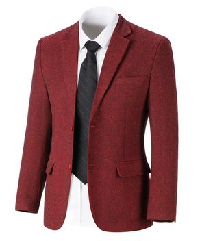 Jaqueta Blazer Herringbone Tweed Wool Blend para homens - Fxzpiodi