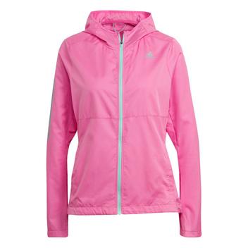 Corta vento adidas rosa e sale branco