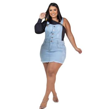 Jardineira salopete sale plus size