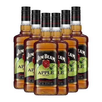 Jim Beam Apple Licor de Maça Verde Americano 6x 1000ml - Licor ...